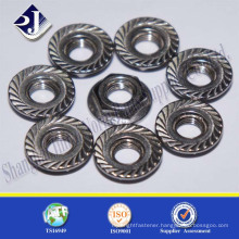 hex flange nut with serrated